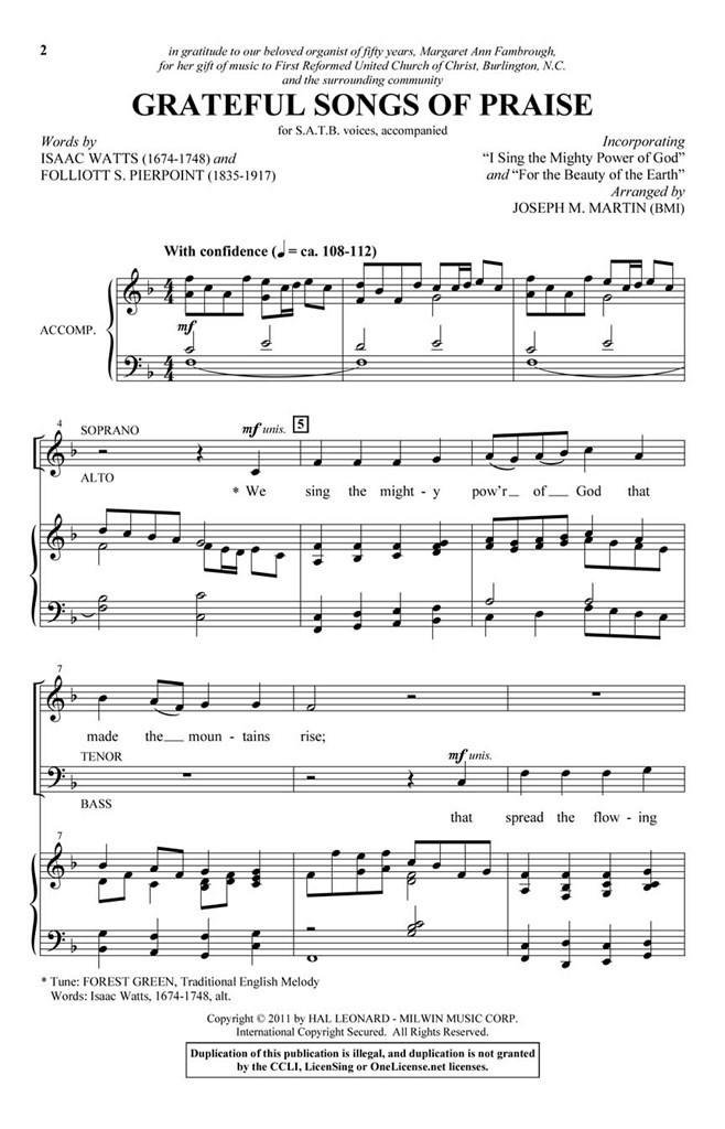 Grateful Songs of Praise